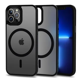 Tech-Protect MagMat MagSafe dėklas iPhone 12 / 12 Pro - matinė juoda