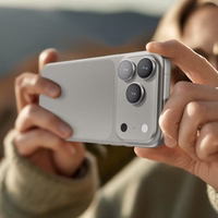 AmazingThing Objektyvo Stiklas iPhone 17 Pro / Pro Max su Sidabriniu Aliuminio Rėmu