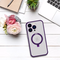 Tel Protect Magical magnetinis MagSafe dėklas su stovu Iphone 15 Plus, violetinis