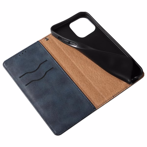 Magnet Strap Case Case for iPhone 14 Flip Wallet Mini Lanyard Stand Blue