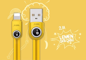 REMAX kabelis Lemen RC-101m - USB į Micro USB - geltonas