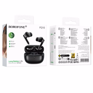 Borofone TWS Bluetooth Ausinės FQ10 Džiaugsmingos juodos
