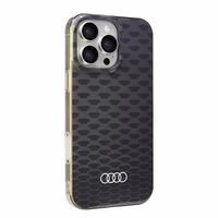 Audi IML Siuvinėjimo raštas Magnetinis iPhone 16 Pro Max 6.9" juodas/juodas kietas dėklas AU-IMLMIP16PM-Q5/D3-BK