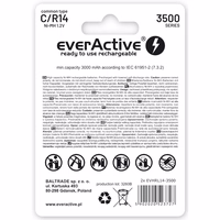 Akumulatorius everActive R14/C Ni-MH 3500 mAh paruoštas naudoti