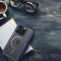 SSMART MAG Dėklas telefonui kompatibilus su MagSafe IPHONE 15 Pro - mėlynas