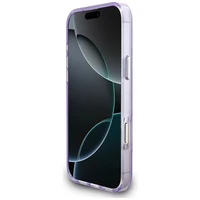 Karl Lagerfeld IML akvarelės Karl & Choupette ir logotipo magnetinis dėklas telefonui iPhone 17 Pro Max - violetinis