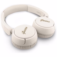 Guess belaidės ausinės BT HEADPHONES SCRIPT METAL LOGO smėlio spalvos