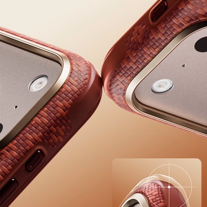 Benks ArmorGrid Edge X9 Air Navigator kevlaro dėklas (C.K.FL.AP.RD.X070) iPhone 18 Pro Max/17 Pro Max, raudonas (Sawy Red)