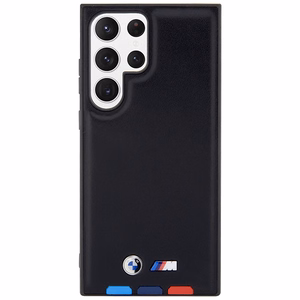 BMW BMHCS23L22PTDK S23 Ultra S918 juodas/juodas odinis dėklas Trispalvis