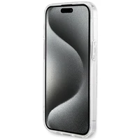 Guess IML Gėlių Vainikas Magnetinis dėklas telefonui iPhone 15 / 14 / 13 - permatomas