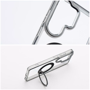 Case for Samsung A56 Frame Circle Stand compatible with MagSafe black