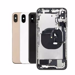 Galinis dangtelis skirtas iPhone Xs Max / Black / (Pilnas korpusas + Smulkios dalys) / OEM