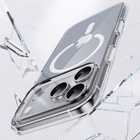 Rock Crystal Shield Serijos Magnetinis Dėklas Iphone 17 Pro Max permatomas