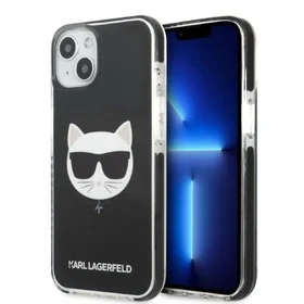 Karl Lagerfeld KLHCP13MTPECK iPhone 13 6.1" kietas dėklas juodas/juodas Choupette Galva