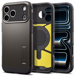 Spigen Tough Armor T MagSafe dėklas, skirtas iPhone 17 Pro Max / 18 Pro Max, grafito spalvos