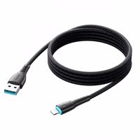USB Laidas Joyroom "SA32-AL3" Juodas "Lightning" 100cm (iki 3A)
