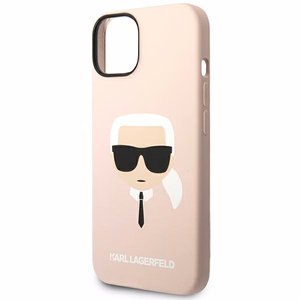 Karl Lagerfeld Silikoninis Karlo Galva MagSafe dėklas iPhone 14 Plus - šviesiai rožinis