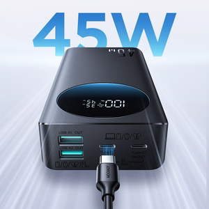 Joyroom JR-PBF02 Pro 20000mAh 45W išorinė baterija su skaitmeniniu ekranu 2x USB-A 2x USB-C juoda