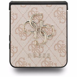 Guess Didelis 4G logotipo klasikinis dėklas Samsung Galaxy Z Flip 7 - rožinis