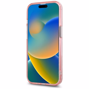 Karl Lagerfeld IML Monograma Karl & Choupette Head Magnetinis iPhone 15 dėklas - rožinis