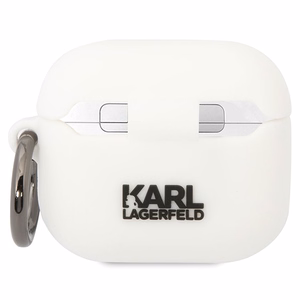 Karl Lagerfeld KLACA3SILKCW AirPods 3 cover white/white Silicone Karl & Choupette
