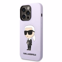 Karl Lagerfeld KLHCP14XSNIKBCU iPhone 14 Pro Max 6.7" kietas dėklas violetinis Silikon Ikonik