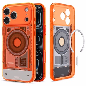 Spigen Ultra Hybrid MagSafe dėklas iPhone 18 Pro / 17 Pro, oranžinis