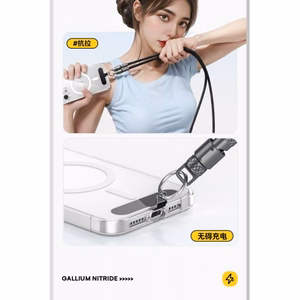 USB Laidas Essager Rope juodas 60W Type-C / Type-C 30cm
