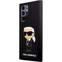 Karl Lagerfeld Silikoninis Ikonik dėklas telefonui Samsung Galaxy S24 Ultra - juodas