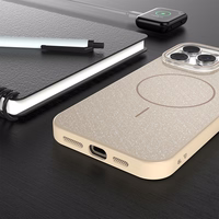 Glitter Thin Mag dėklas for iPhone 17 6,3" rudas