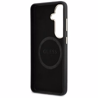 Guess dėklas Rhinestone Round Logo MagSafe skirtas Samsung Galaxy S26 Plus juodas