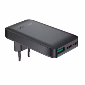 Acefast A100 65W GaN 2 USB-C + USB-A itin plonas įkroviklis - juodas
