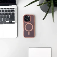 Blizgus magnetinis dėklas telefonui Samsung Galaxy A26 5G - rožinis