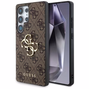 GUESS чехол для Samsung S25 Ultra GUHCS25L4GMGBR (4G PU Big Logo) коричневый