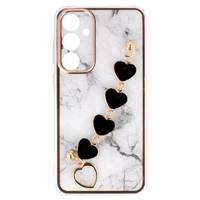 Dėklas telefonui Trend Case skirtas Samsung Galaxy S24 dizaino 6 baltas