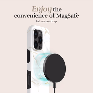 MIO White Marble Magsafe Dėklas iPhone 17 Pro Max