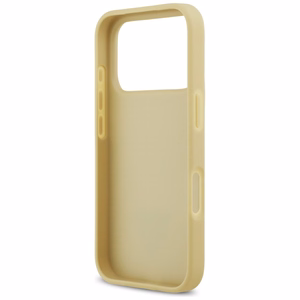 Guess Rhinestone Triangle Logo dėklas telefonui iPhone 17 Pro - auksinė