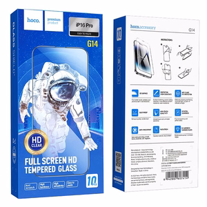 HOCO Apsauginis stiklas HD 5D Guardian shield (rinkinys 10-in-1) skirtas iPhone 16 Pro / 17 / 17 Pro (juodas) (G14)