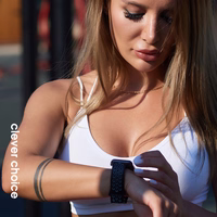 Crong Duo sporto - Apple Watch Band 38/40/41/42 mm (juodas/žalsvai geltonas)