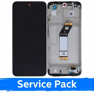 LCD Display Compatible With Xiaomi Redmi 10 (2021) Black With Frame (Service Pack)