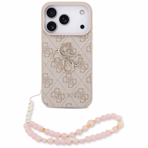 Guess 4G Strap 4G Classic Logo dėklas telefonui iPhone 17 Pro - rožinė