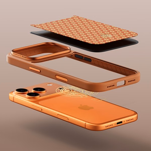 Benks Magnetic Armor Pro Armor Grid Kevlar чехол с металлической рамкой 600D (C.K.FL.AP.GD.F069) для Iphone 17 Pro, оранжевый