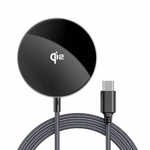 Acefast E24 Qi2 15W magnetinis indukcinis įkroviklis su 1.2m USB-C laidu - juodas