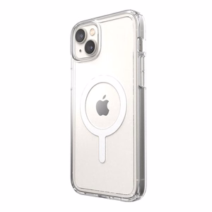 Speck Gemshell + MagSafe dėklas, skirtas iPhone 15 Plus / 14 Plus, su Microban antimikrobine apsauga, skaidrus