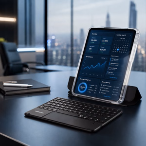 "AmazingThing" minimalus dėklas "Keylite Combo" klaviatūros dėklas "iPad Air M3" 11" - juodas