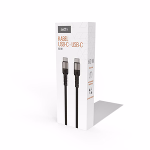 "Setty" kabelis USB-C - USB-C 100W 1,0 m KSL-02 juodas JO