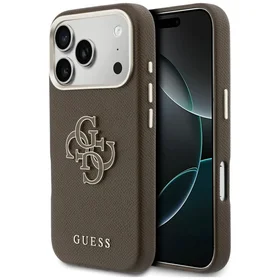 GUESS case for IPHONE 17 Pro GUHCP17L5PS4RGGW (PU FW Resin Logo) brown
