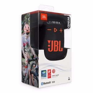 Wireless speaker JBL Wind 3 with handlebar holder black and orange