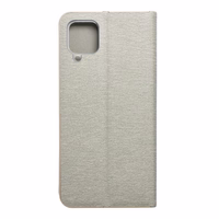 LUNA Book Gold dėklas telefonui SAMSUNG A12 / M12 sidabrinis