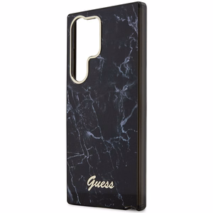 Guess GUHCS23LPCUMAK S23 Ultra S918 juodas/juodas kietas dėklas Marble